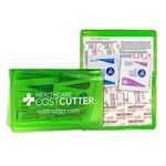10 Piece Economy First Aid Kit in Colorful Vinyl Pouch - Trans Kelly Green