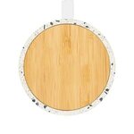 10W Speckle & Bamboo Wireless Charger - White with Black