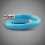 11" Coil Tube Bracelets w/Flashing LED Lights - Bright Blue