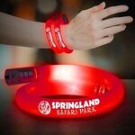 11" Coil Tube Bracelets w/Flashing LED Lights - Red