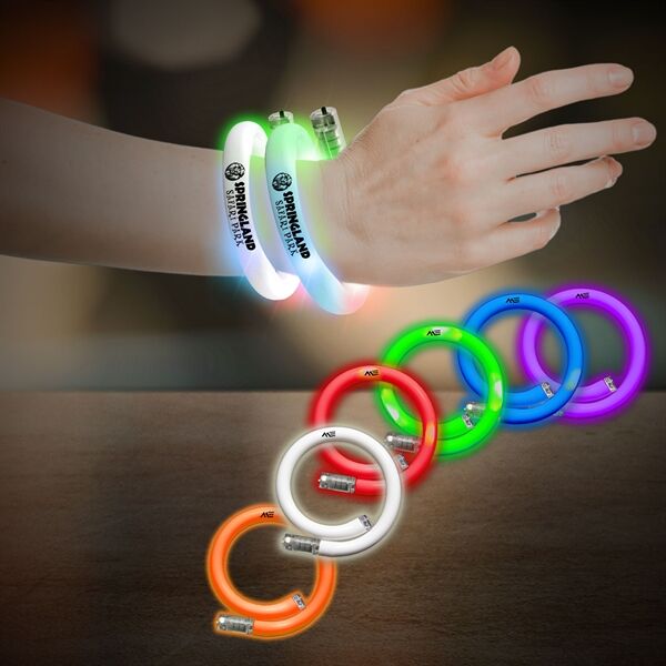 Main Product Image for 11" Coil Tube Bracelets w/Flashing LED Lights