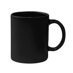 11 Oz Colored Stoneware Mug With C-Handle - Black