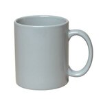 11 Oz Colored Stoneware Mug With C-Handle - Gray