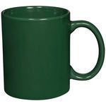 11 oz. Basic C Handle Ceramic Mug - Colors - Hunter Green
