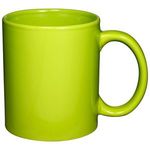 11 oz. Basic C Handle Ceramic Mug - Colors - Lime Green