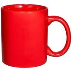 11 oz. Basic C Handle Ceramic Mug - Colors - Red