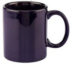 11 oz. Basic C Handle Ceramic Mug in Individual Mailer - Blue-cobalt