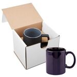 11 oz. Basic C Handle Ceramic Mug in Individual Mailer - Blue-cobalt