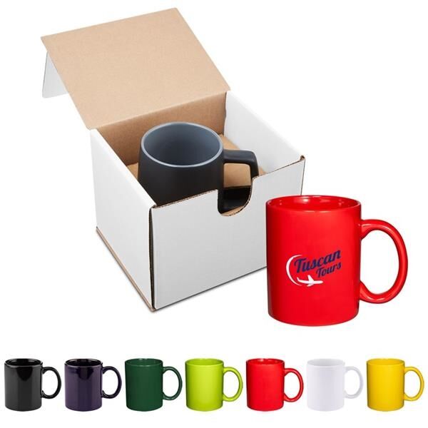 Main Product Image for 11 oz. Basic C Handle Ceramic Mug in Individual Mailer