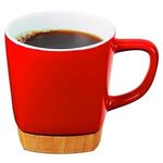 11 oz. Ceramic Mug with Removable Bamboo Coaster