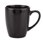 11 oz. Contemporary Challenger Cafe Ceramic Mug - Black