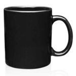 11 oz. Traditional Ceramic Coffee Mugs - Colored - Silkscreen - Black