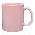 11 oz. Traditional Ceramic Coffee Mugs - Colored - Silkscreen - Pink