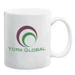 11 oz. White Ceramic Mug -  