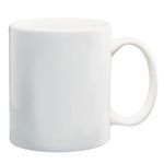 11 oz. White Ceramic Mug -  