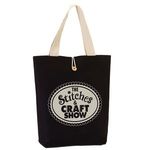 11.5 oz. Portland Button-Up Canvas Tote - Black-natural