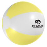 12" Beach Ball - White With Yellow