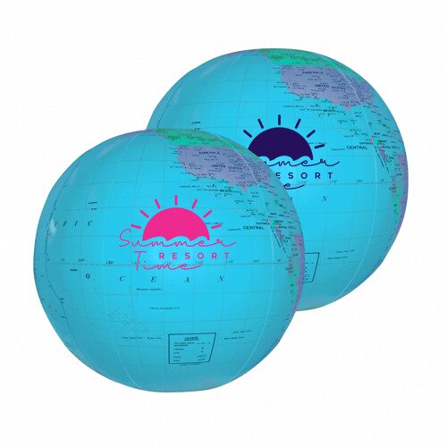 Main Product Image for 12" - Globe Beach Ball - Blue