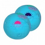 Buy Custom Printed 12" - Globe Beach Ball - Blue