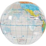 12" Globe Beach Ball - Clear - Clear