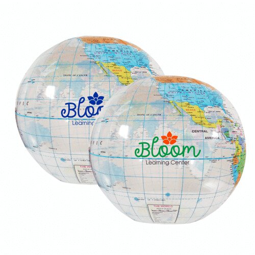 Main Product Image for Imprinted 12" Globe Beach Ball - Clear