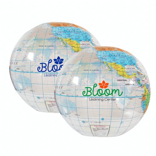 Main Product Image for Imprinted 12" Globe Beach Ball - Clear