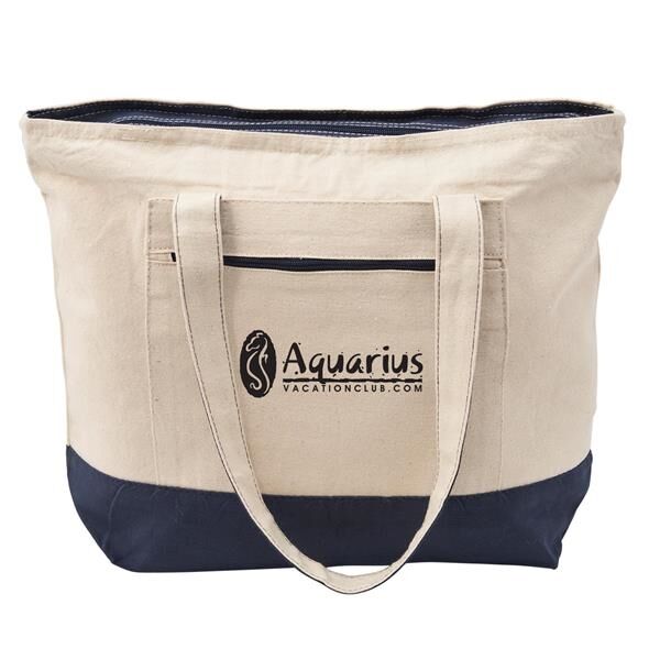 Main Product Image for 12 oz Cotton Canvas Zippered Boat Tote