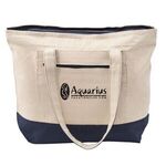 12 oz Cotton Canvas Zippered Boat Tote - Navy