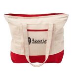 12 oz Cotton Canvas Zippered Boat Tote - Red
