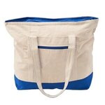 12 oz Cotton Canvas Zippered Boat Tote - Royal Blue