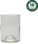 12 oz Glass, Made From Rescued Wine Bottles - Clear