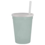 12 oz Stadium Cup with Lid & Straw - Frost