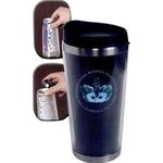 12 oz Stainless Steel Tumbler - Clear-black