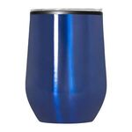 12 oz. Budget Stemless Wine Tumbler with Lid - Blue