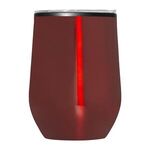 12 oz. Budget Stemless Wine Tumbler with Lid - Red