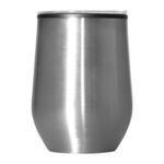 12 oz. Budget Stemless Wine Tumbler with Lid - Silver