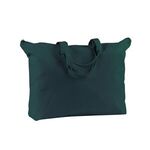 12 oz. Canvas Zippered Book Tote - Forest