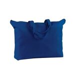 12 oz. Canvas Zippered Book Tote - Royal