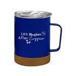 12 Oz. Concord Stainless Steel Mug With Cork Base - Blue