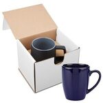 12 oz. Contemporary Challenger Cafe Ceramic Mug - Blue-cobalt