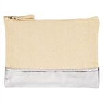 12 Oz. Cotton Cosmetic Bag With Metallic Accent -  