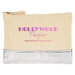 12 Oz. Cotton Cosmetic Bag With Metallic Accent -  