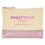 12 Oz. Cotton Cosmetic Bag With Metallic Accent -  