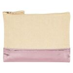 12 Oz. Cotton Cosmetic Bag With Metallic Accent -  