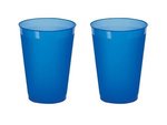 12 oz. Frost-Flex Reusable, Unbreakable Plastic Stadium Cup - Frost Blue
