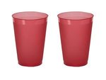 12 oz. Frost-Flex Reusable, Unbreakable Plastic Stadium Cup - Frost Red