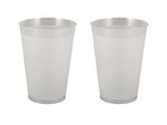12 oz. Frost-Flex Reusable, Unbreakable Plastic Stadium Cup - Frosted