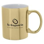 12 Oz. Iridescent Ceramic Mug - Metallic Gold