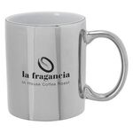 12 Oz. Iridescent Ceramic Mug - Metallic Silver