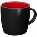 12 oz. Riviera Ceramic Mug - Black-red